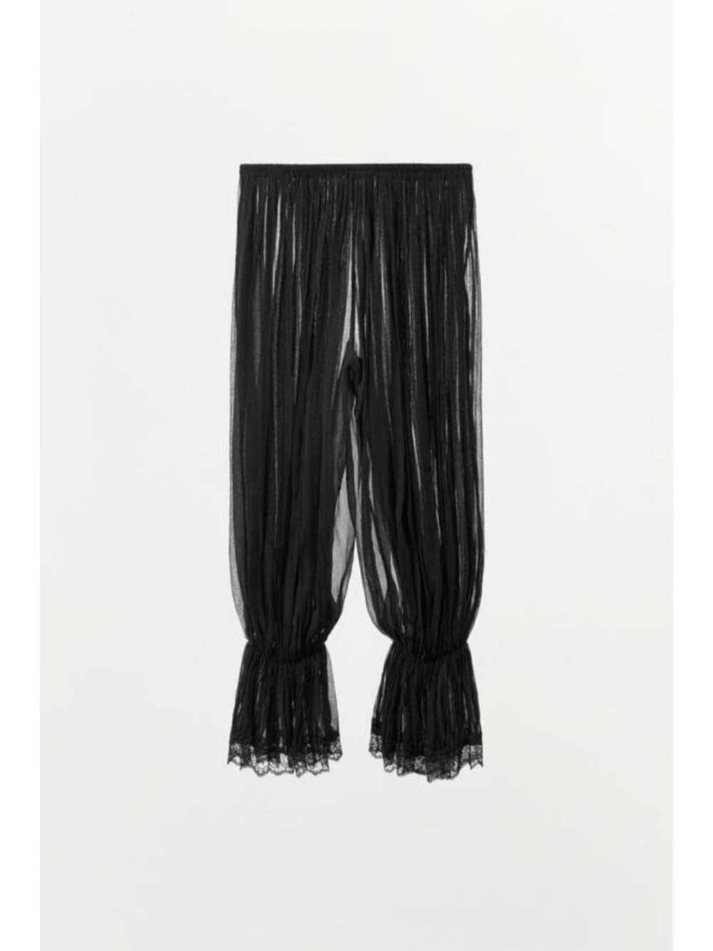 ZARA PLEATED LACE BALLOON PANTS - Picture 5 of 6